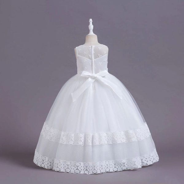 White dress dress for girls ages 6-9-162 - Image 3